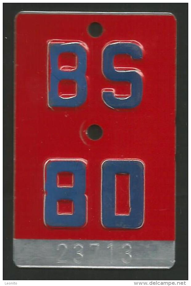 Velonummer Basel Stadt BS 80 - Kennzeichen & Nummernschilder