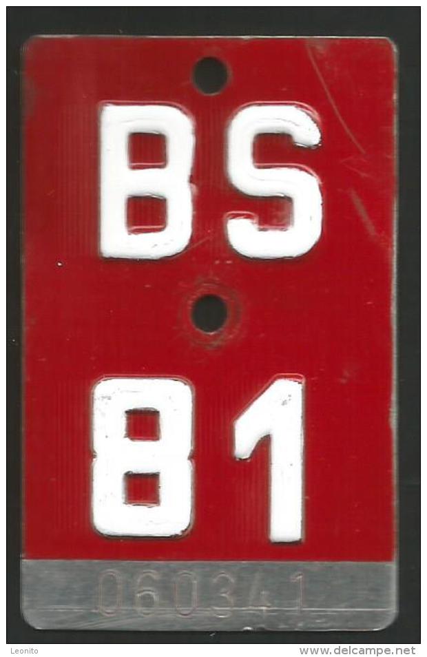 Velonummer Basel Stadt BS 81 - Kennzeichen & Nummernschilder