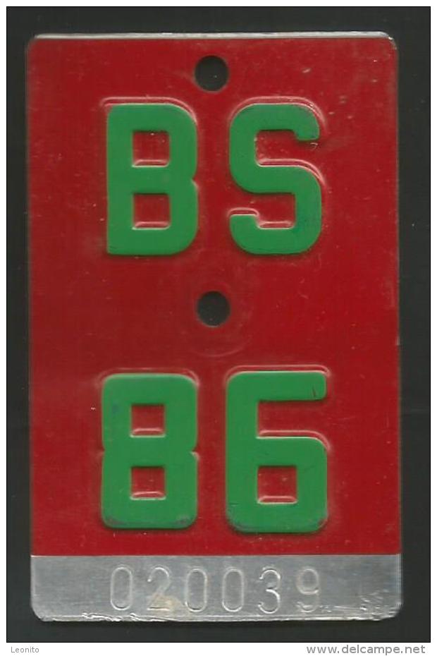 Velonummer Basel Stadt BS 86 - Kennzeichen & Nummernschilder