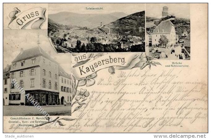 Kaysersberg (68240) Frankreich Kolonialwaren- Kurzwaren- Und Spielwarenhandlung Mercky 1915 I-II - Unclassified