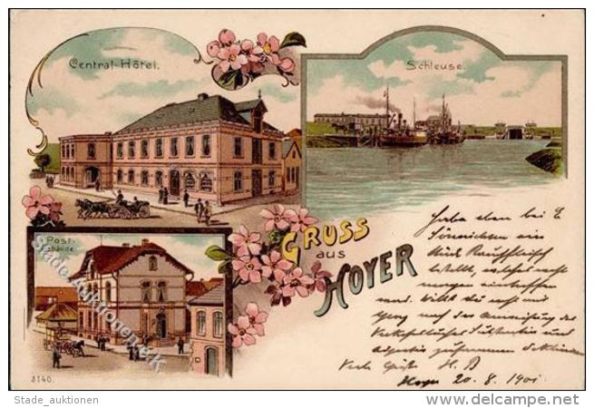 Hoyer Dänemark Central Hotel Postamt Postkutsche 1901 I- - Unclassified