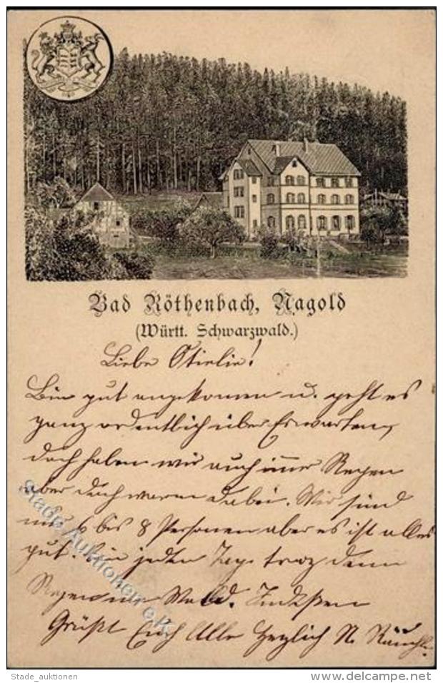 Privatganzsache Württemberg PP 11 F 100/01 Bad Röthenbach Nagold 1896 I-II - Unclassified