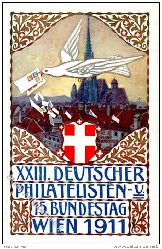 Ganzsache Wien (1010) Österreich 3 Heller XXIII Deutscher Philatelisten U. 15. Bundestag 1911 I-II - Unclassified