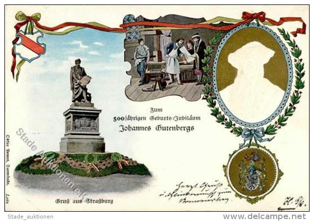 Privatganzsache 5 Pf Germania Grün Strassburg 500jährige Gutenberg Feier 1900 I-II - Unclassified