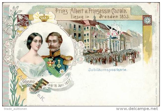 Privatganzsache Deutsches Reich 5 Pf Ziffer Grün Dresden (o-8000) Prinz Albert Und Prinzessin Carola Litho I-II - Unclassified