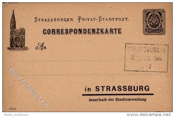 Stadtpost Strassburg 1886 Vorläufer I-II - Unclassified