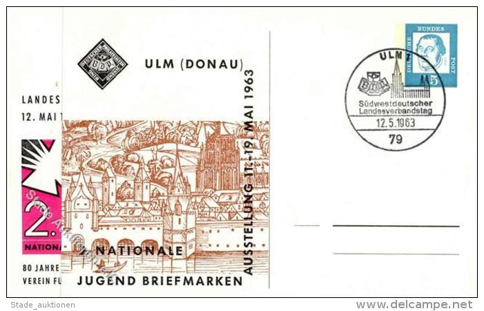 Bund-Privatganzsachen, Mi.Nr.PP29/2-3, 1963, 15 Pf Luther, 2 Privat-GA-Karten, Mit SST (Münster Gering Fleckig) I-I - Unclassified