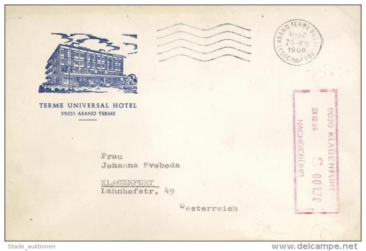 Österreich, Illustr. Hotelbrief ABANO TERME BAGNI 20 XII 1969", M-Stempel, Brief Mit Rotem "NACHGEBÜHR S 1,50 - Unclassified