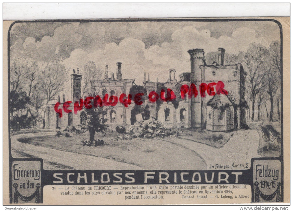 80 - FRICOURT - LE CHATEAU  SCHLOSS - Autres & Non Classés