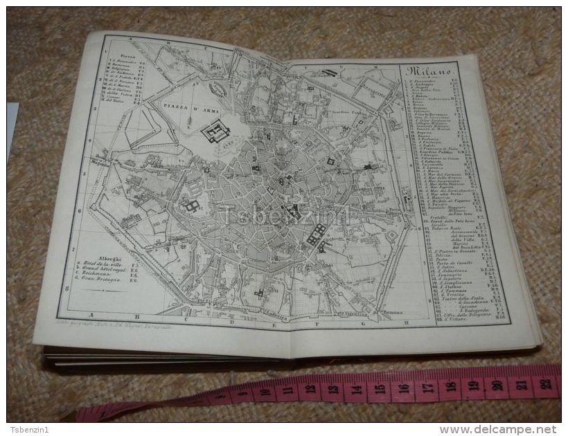 Map Karte Italy Milano 1867 - Geographical Maps