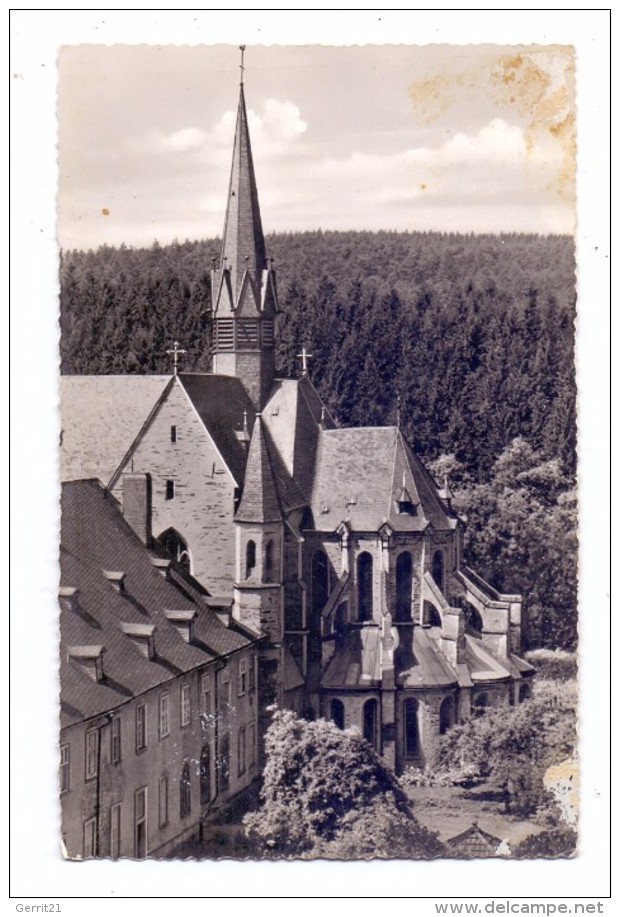 5238 HACHENBURG - MARIENSTATT, Zisterzienser-Abtei, Lamdpoststempel, 1956 - Hachenburg