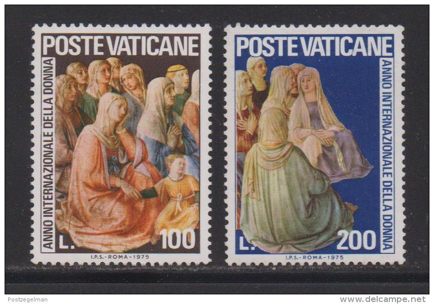 VATICAN, 1975, Mint Never Hinged Stamps , International Women's Year, 670-671, #3885, - Unused Stamps