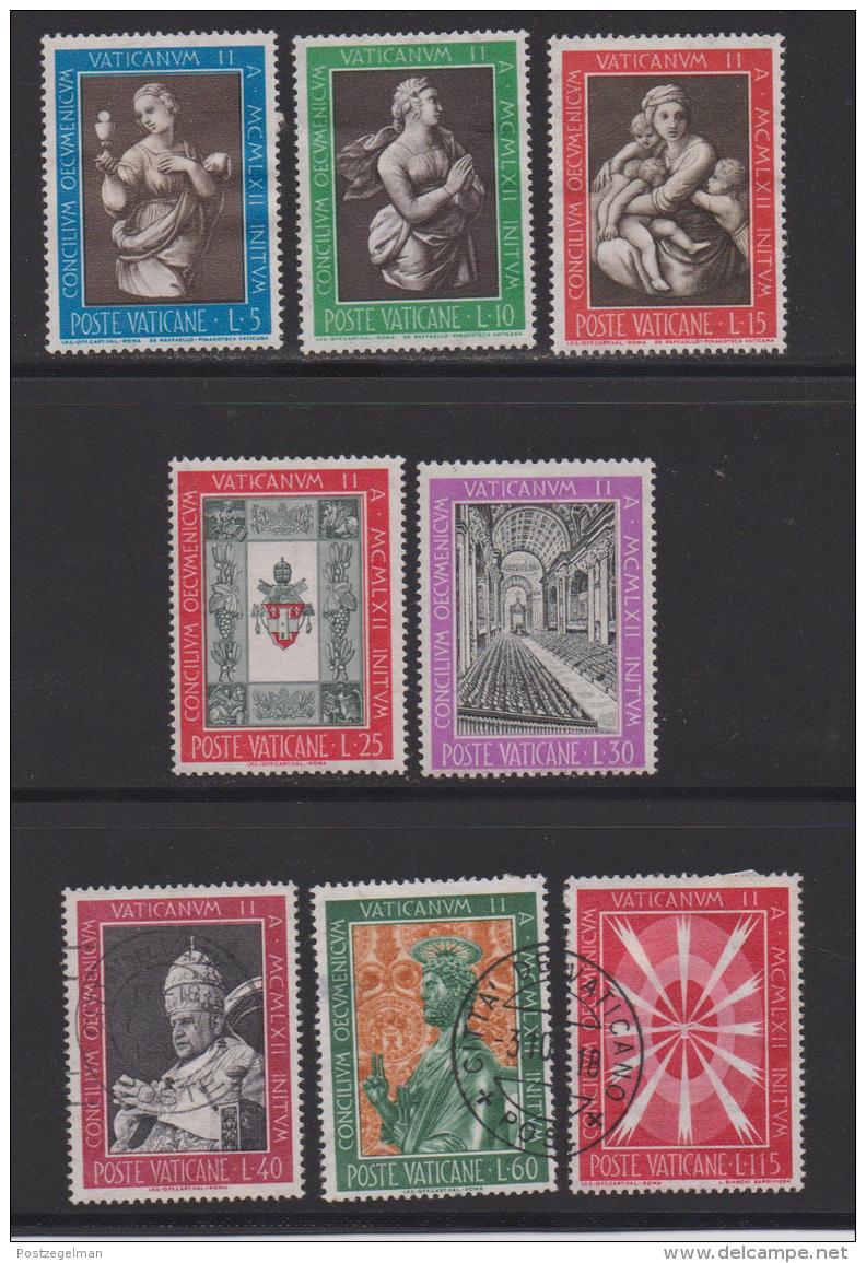 VATICAN, 1962, Mixed Stamps ,Ecumenical Council , 412-419, #3916, Complete - Used Stamps