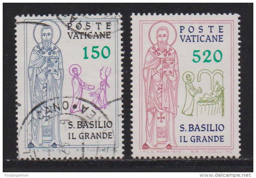 VATICAN, 1979, Mixed Stamps,  St. Basil The Great, 743-744, #4335, Complete - Used Stamps