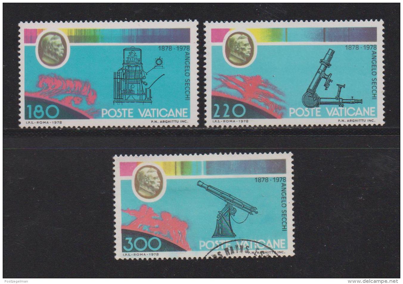 VATICAN, 1979, Mixed Stamps,  Meteorograph, 745-747, #4337, Complete - Used Stamps