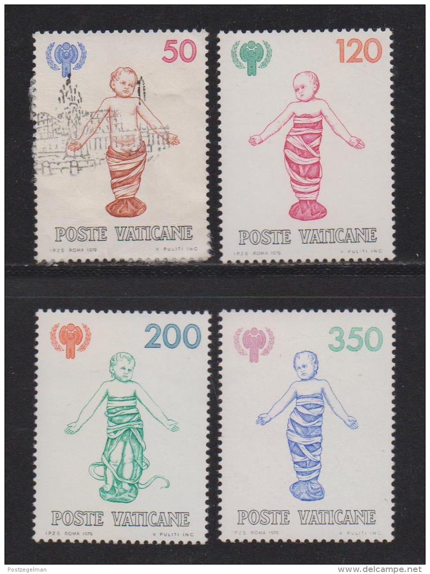 VATICAN, 1979, Mixed Stamps,  Year Of The Child, 755-758, #4339 Complete - Gebraucht