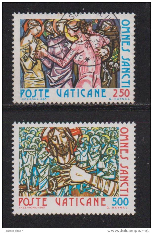 VATICAN, 1980, Mixed Stamps,  Feast Of All Saints, 775-776, #4342 Complete - Used Stamps