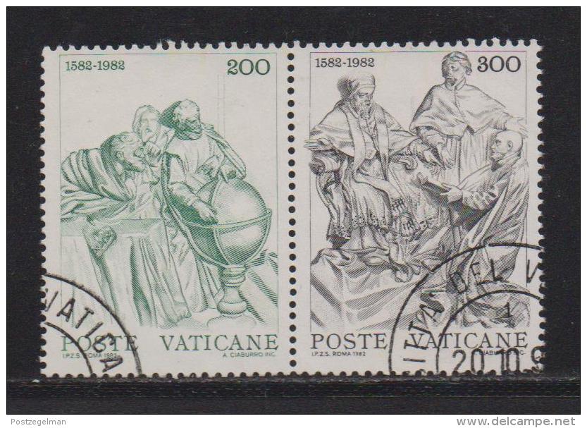 VATICAN, 1982, Used Stamps, Gregorian Calendar, 811=813, #4394 2 Values Only - Used Stamps