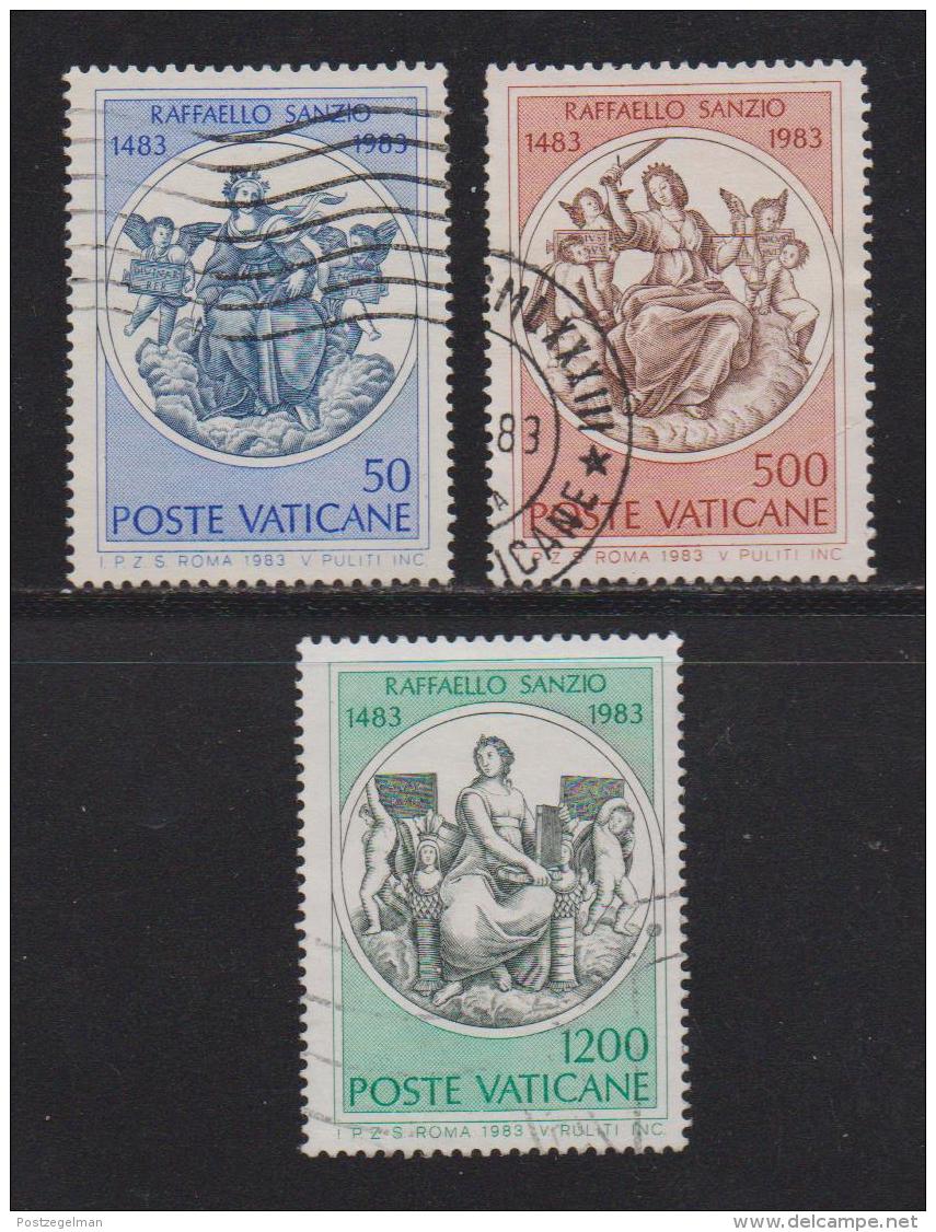 VATICAN, 1983, Used Stamps, Theology, 826-829, #4396  3 Values Only - Used Stamps