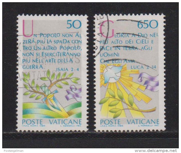 VATICAN, 1986, Used Stamps, International Peace Year, 889=893, #4411   2 Values Only - Used Stamps