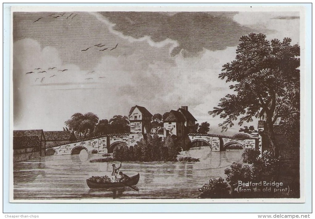 Bedford Bridge  (From An Old Print) - Bedford