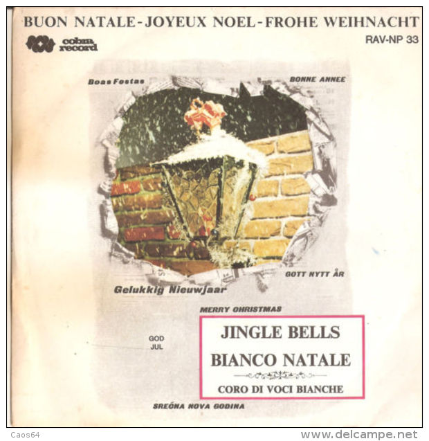 Coro Di Voci Bianche  Jingle Bells - Bianco Natale - VG+/VG+ 7" - Kerstmuziek