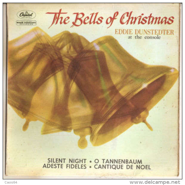 Eddie Dunstedter At The Console - The Bells Of Christmas (7" EP) - VG+/NM - Kerstmuziek