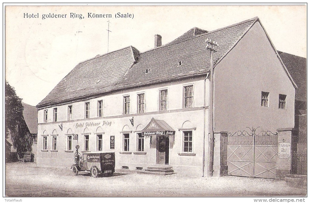 KÖNNERN Saale Hotel Goldener Ring Tanksäule PKW Obst Zep Dessau Magdeburg Nachverwendet - Bernburg (Saale)