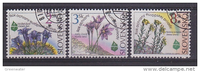 Slovakia 1995 European Nature Protection 3v  Used Cto (T671) Stamps With Full Gum - Gebruikt