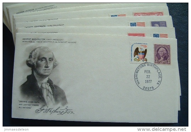 USA 1977 Presidents Of The United States - 38 Special Covers. - Collections