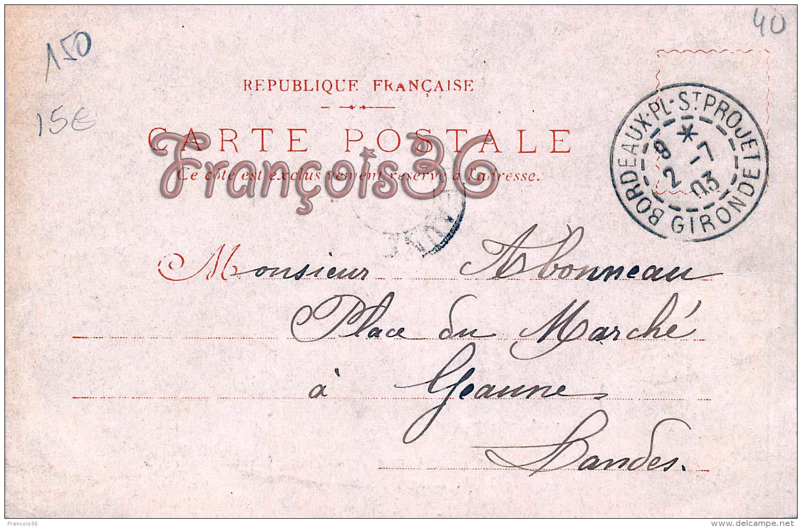 Nitouche - Calèche Attelage Hippisme -  Course De La Petite Gironde 1903 à M. Labat De Biarritz - Fiacre - 2 SCANS - Autres & Non Classés