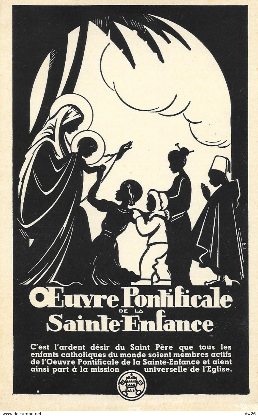 Illustration: La Vierge Et L'enfant - Oeuvre Pontificale De La Sainte Enfance - Carte Non Circulée - Vierge Marie & Madones