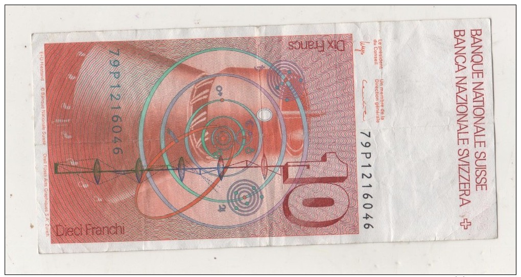 Billet 10 Francs Suisses. Leonhard Euler - Suisse