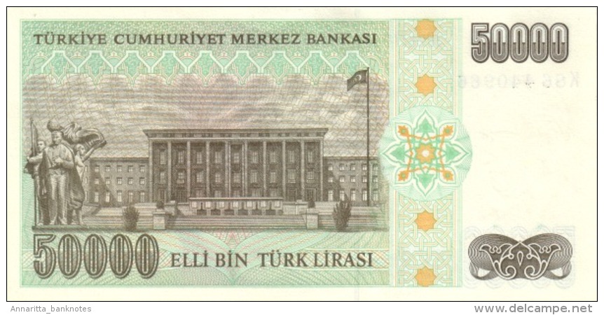 TURKEY 50000 TURK LIRASI L.1970 (1995) P-204a UNC SIGN. TÖRÜNER & ERTAN [TR282a] - Turkey