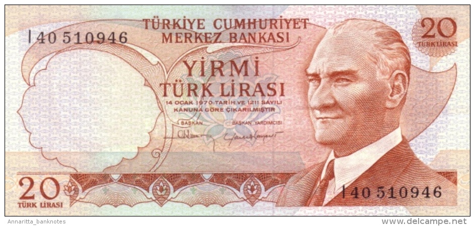 TURKEY 20 TURK LIRASI L.1970 (1983) P-187b UNC SIGN. 28 [TR264f] - Turkey