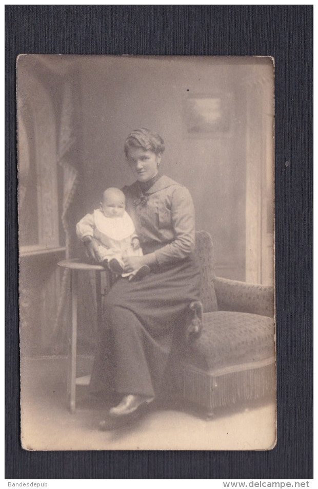 Carte Photo Fr. Adam à Colmar - Portrait Mere Et Bebe  Archives Roecklin Wettolsheim - Beelitz