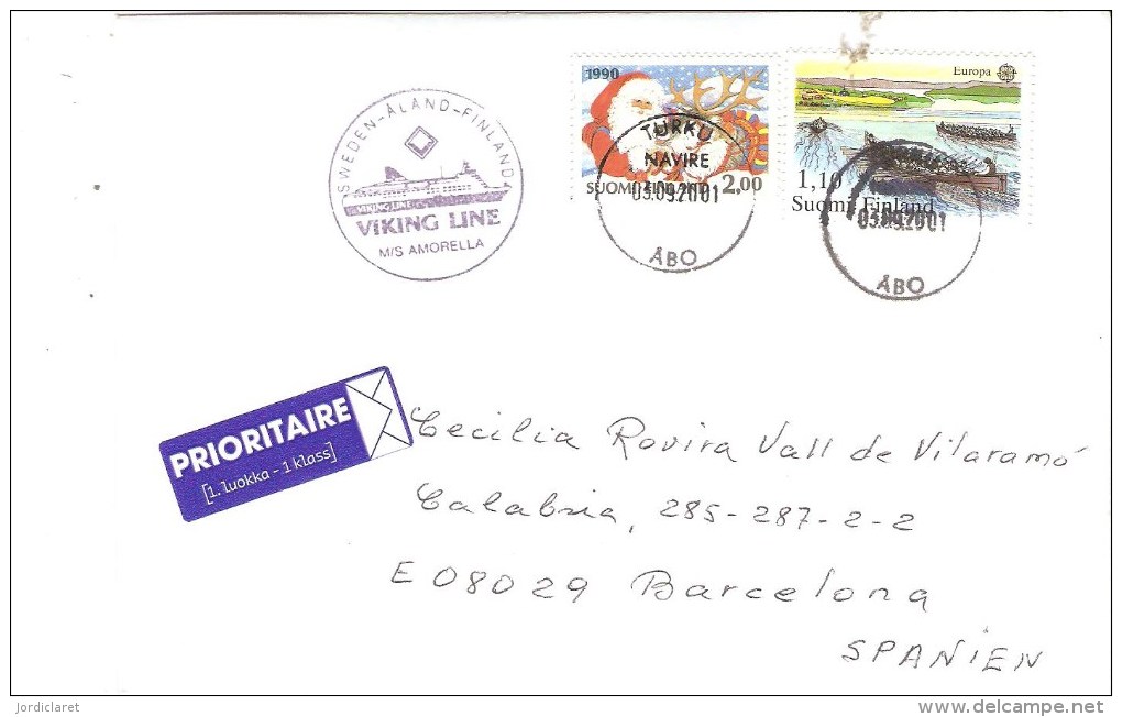 CARTA  2001   FERRY - Lettres & Documents