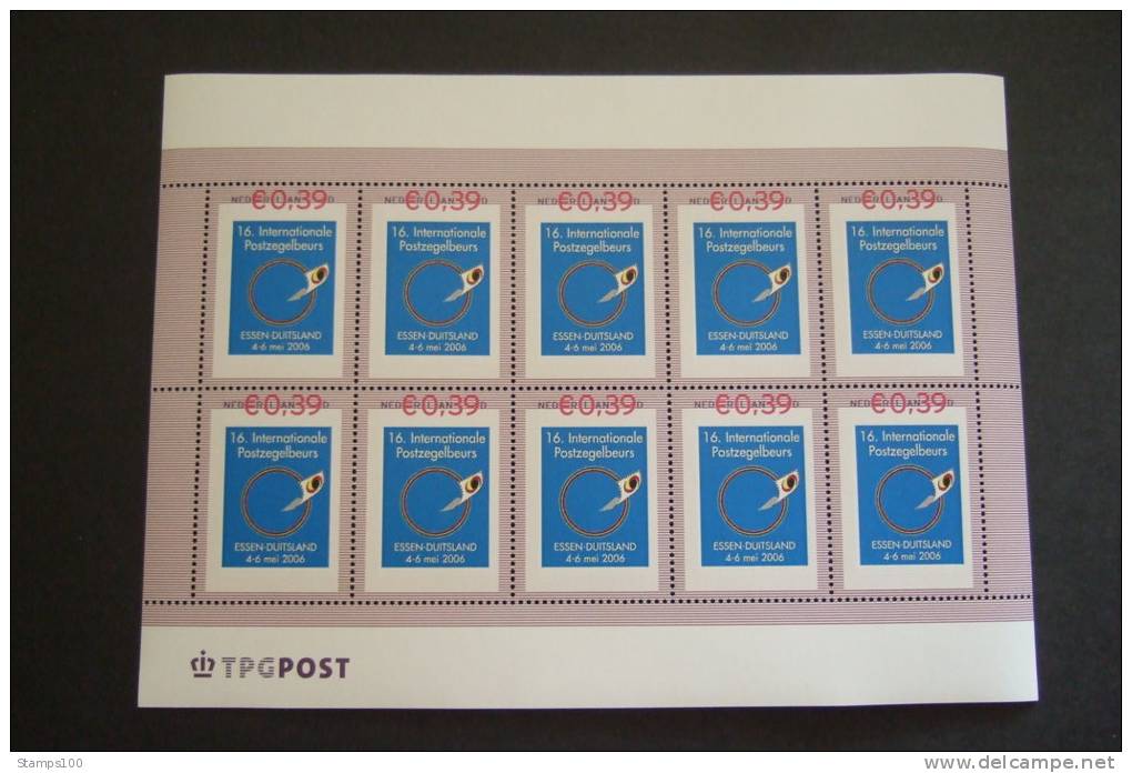 NETHERLANDS   2006    ESSEN MESSE  SHEET OF 10  MNH **    (104100-390) - Nuovi