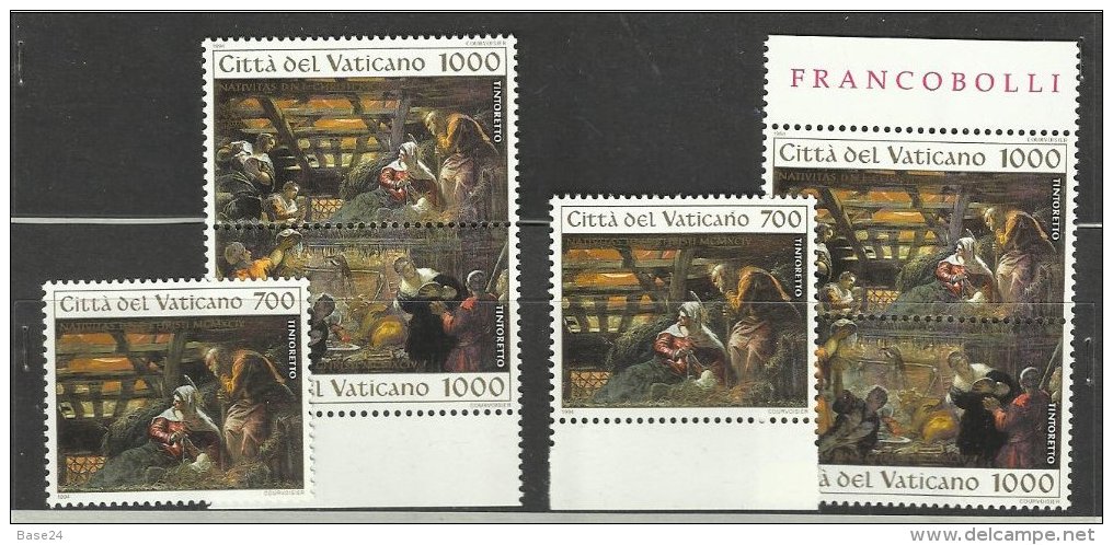 1994 Vaticano Vatican TINTORETTO  NATALE 2 Serie Di 3v. MNH** - Natale