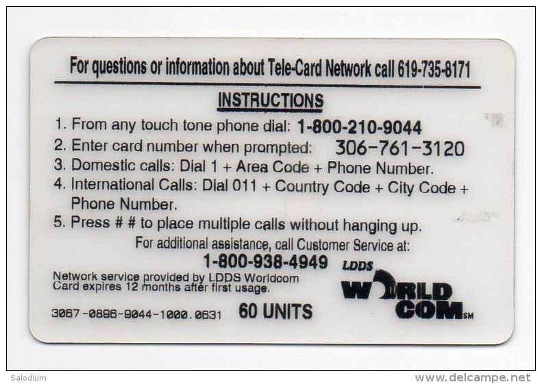 37358 - Ricarica Telefonica - Telefono Cellulare - Telephone - Tele Card Network - Otros – América