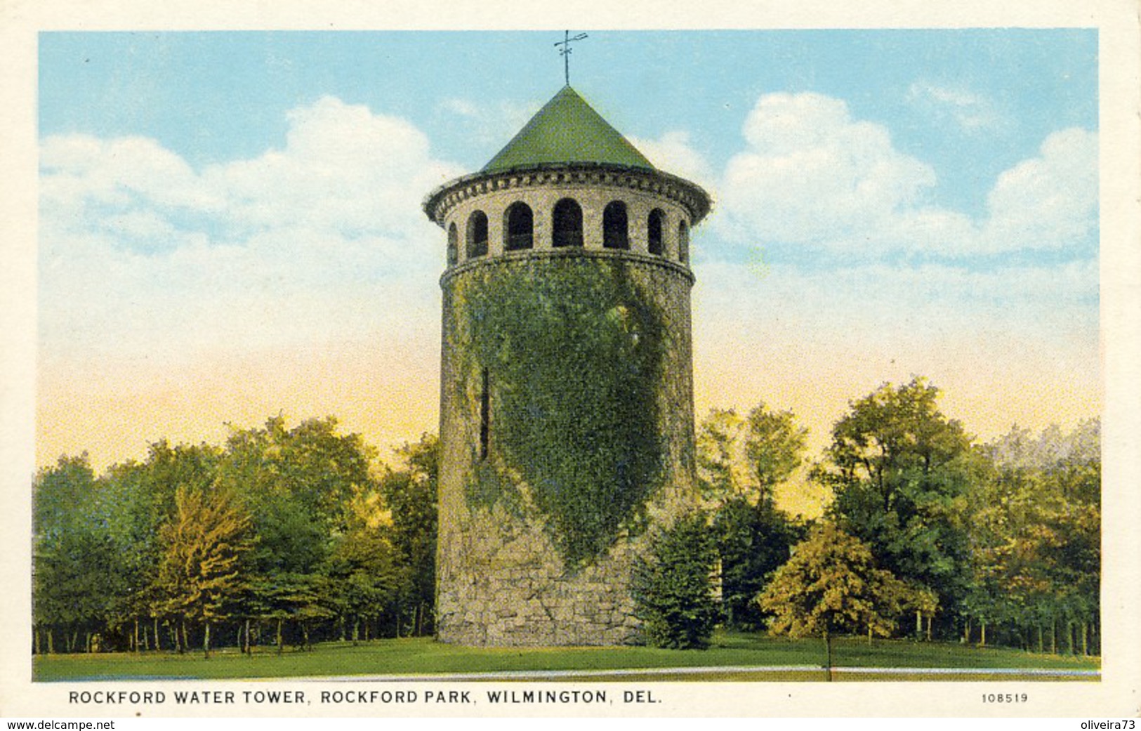 DEL., WILMINGTON, ROCKFORD PARK, THE OLD WATER TOWER , 2 Scans - Wilmington