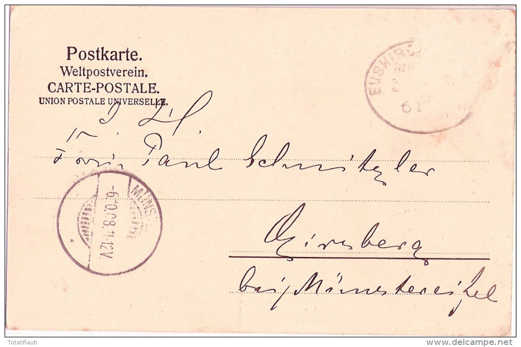Jagd Haus UNTERDICKT Bad Münsteifel Euskirchen Bahnpoststempel 6.10.1908 Ohne Marke - Euskirchen