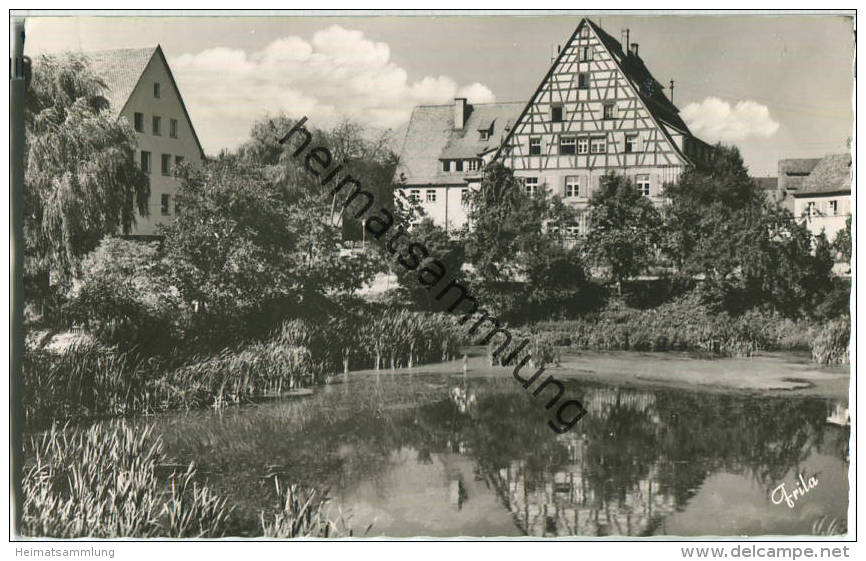 Hersbruck - Weiher - Ev. Mädchenheim - Foto-Ansichtskarte - Hersbruck