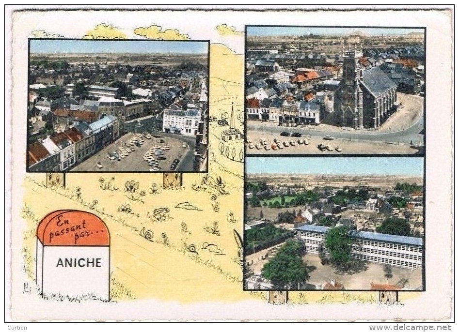 ANICHE . 59 . " En Passant " Vue Aerienne 3 Photos .1965. - Altri & Non Classificati