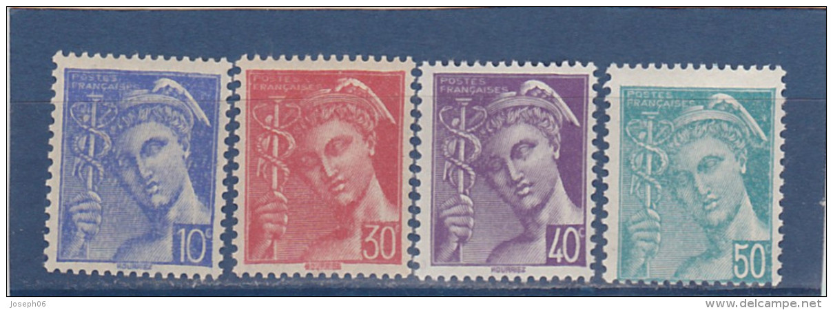 FRANCE   1942  Y.T. N° 546  à  549   NEUF** - 1938-42 Mercurio