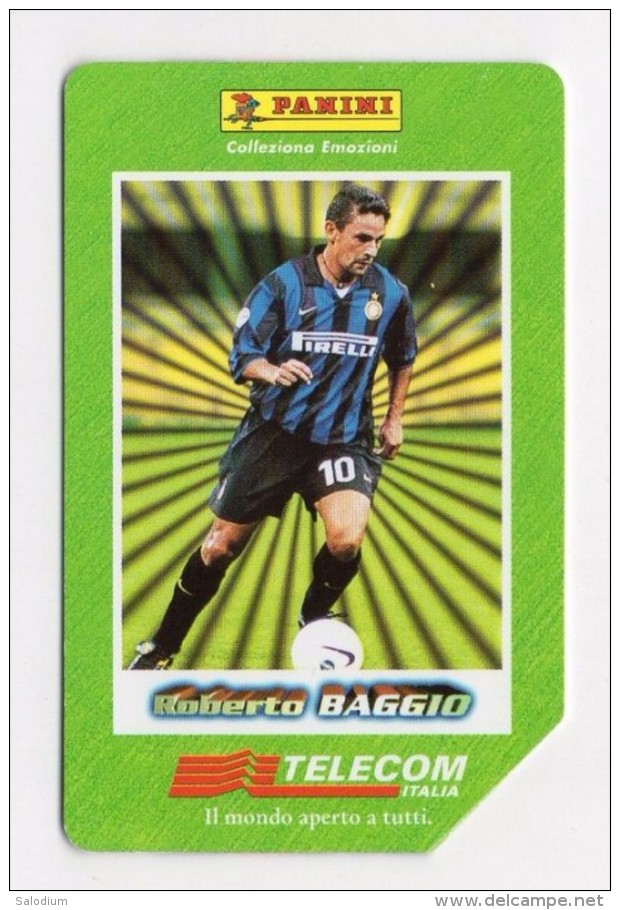 37369 - Ricarica Telefonica - Telefono Cellulare - Telephone - Phone Card - Roberto Baggio Panini Calcio Soccer Inter - Autres - Europe