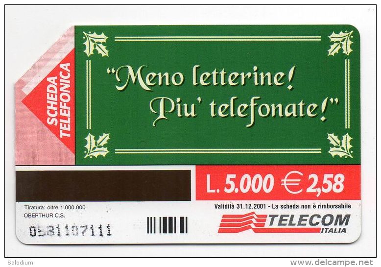 37370 - Ricarica Telefonica - Telefono Cellulare - Telephone - Phone Card - Santa Claus Babbo Natale - Other - Europe