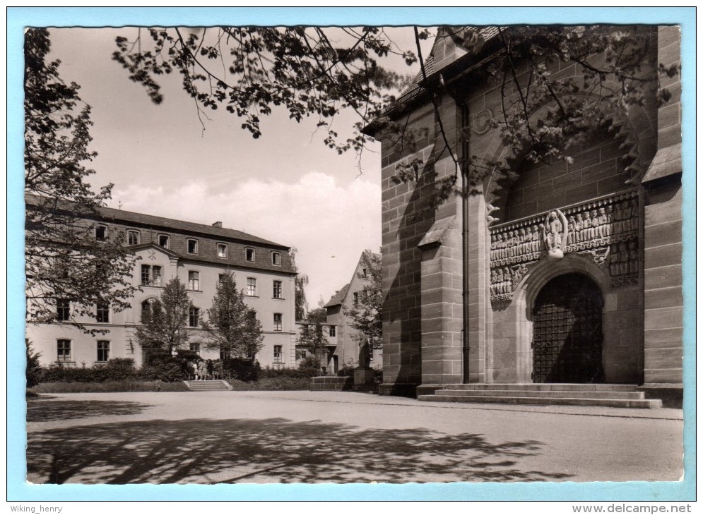 Neuendettelsau - S/w Mutterhaus & Portal Der Anstaltskirche - Neuendettelsau