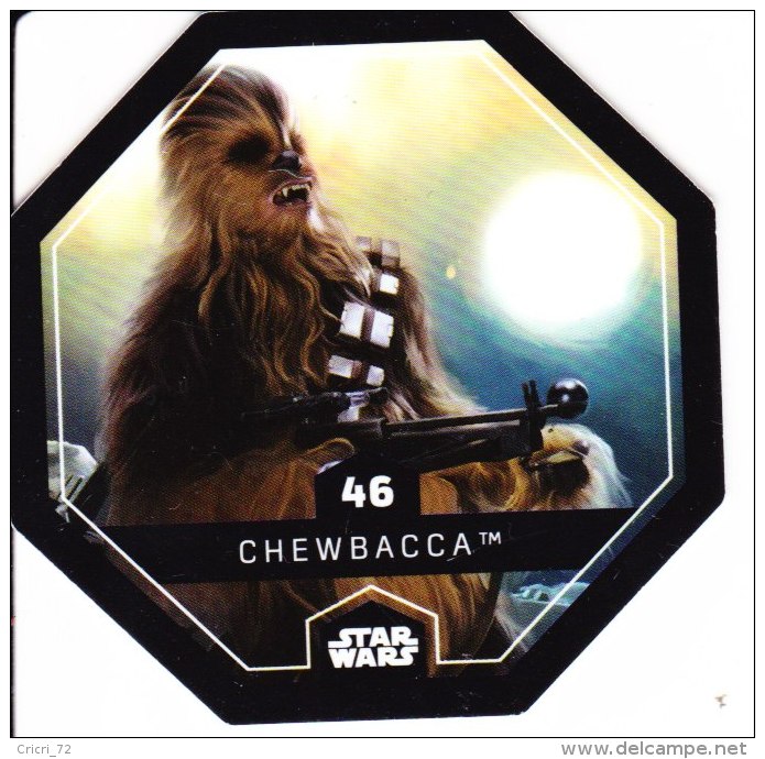 STAR WARS 2015 Vignette Jeton Image Carte LECLERC Disney Numéro 46 CHEBACCA - Episode I