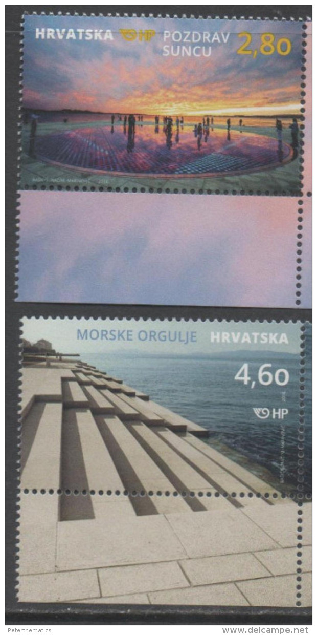 CROATIA , 2016, MNH,TOURISM, ZADAR, SEA ORGAN, GREETINGS TO THE SUN,2v - Other & Unclassified